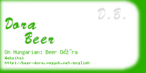 dora beer business card